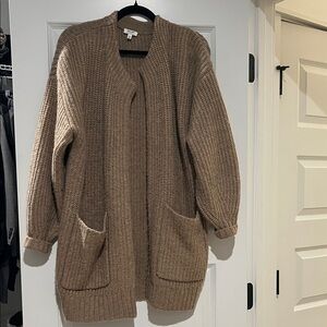 SPLENDID oversized Cozy Brown Knit Cardigan Sweater